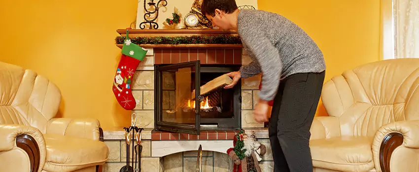 Rusted Metal Fireplace Restoration in Bentonville, Arkansas